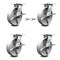 Service Caster 8 Inch Semi Steel Caster Set with Roller Bearing 4 Brake and 2 Swivel Lock SCC SCC-35S820-SSR-SLB-BSL-2-SLB-2 - alternate 1